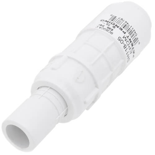 Main product image of 1/2" PVC Sch. 40 Short Repair Coupling (Spig x Soc - PVC White with EPDM O-ring)