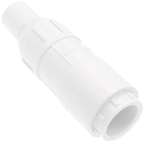 Main product image of 3/4" PVC Sch. 40 Short Repair Coupling (Spig x Soc - PVC White with EPDM O-ring)
