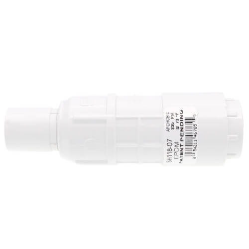 Main product image of 3/4" PVC Sch. 40 Short Repair Coupling (Spig x Soc - PVC White with EPDM O-ring)