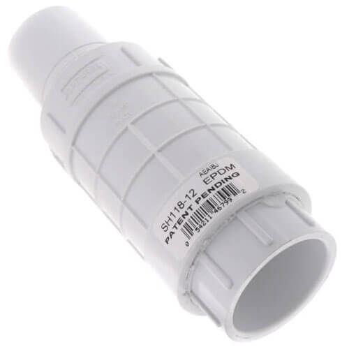 Main product image of 1-1/4" PVC Sch. 40 Short Repair Coupling (Spig x Soc - PVC White with EPDM O-ring)