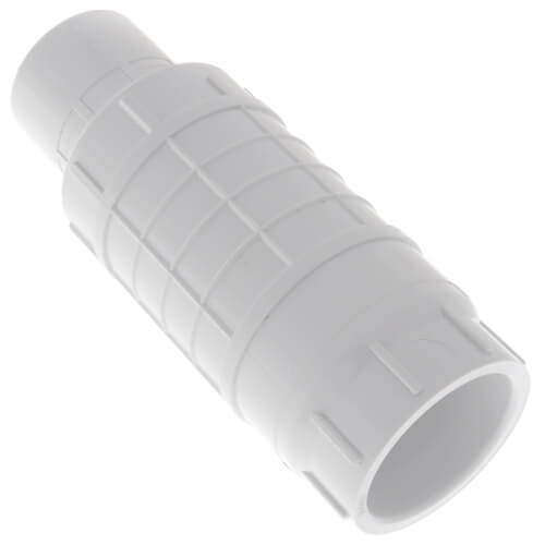 Main product image of 1-1/2" PVC Sch. 40 Short Repair Coupling (Spig x Soc - PVC White with EPDM O-ring)