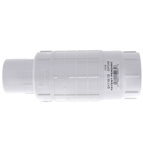 Main product image of 1-1/2" PVC Sch. 40 Short Repair Coupling (Spig x Soc - PVC White with EPDM O-ring)