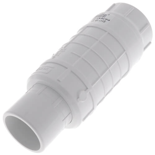 SH118 15 SH118 15 1 1 2 PVC Sch 40 Short Repair Coupling Spig X Soc PVC White With EPDM 
