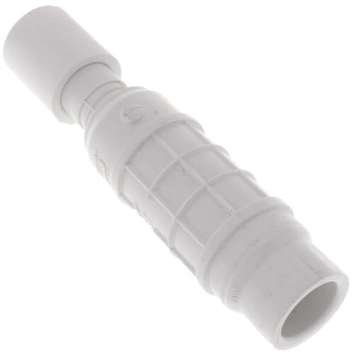 Main product image of 1/2" PVC Sch. 40 Short Repair Coupling (Soc x Soc - PVC White with EPDM O-ring)