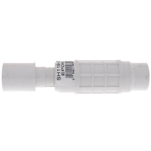 Main product image of 1/2" PVC Sch. 40 Short Repair Coupling (Soc x Soc - PVC White with EPDM O-ring)