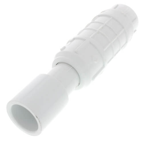 Main product image of 3/4" PVC Sch. 40 Short Repair Coupling (Soc x Soc - PVC White with EPDM O-ring)