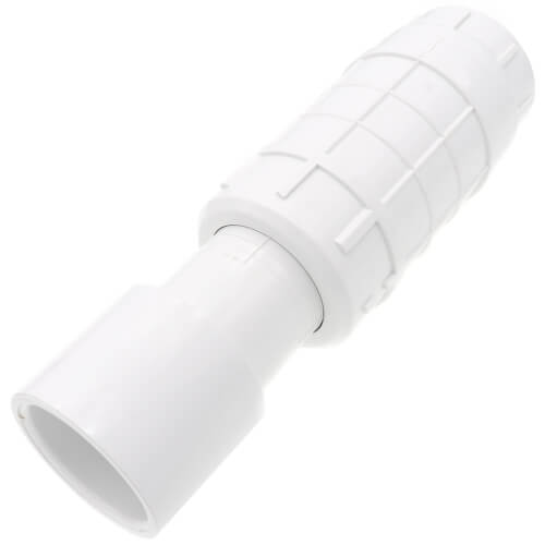 Main product image of 1-1/4" PVC Sch. 40 Short Repair Coupling (Soc x Soc - PVC White with EPDM O-ring)