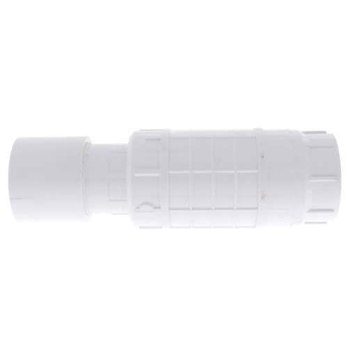 Main product image of 1-1/2" PVC Sch. 40 Short Repair Coupling (Soc x Soc - PVC White with EPDM O-ring)