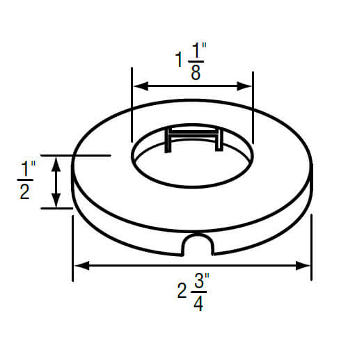 SH1526B Brasscraft SH1526B 11/8" IPS ChromePlated Zinc