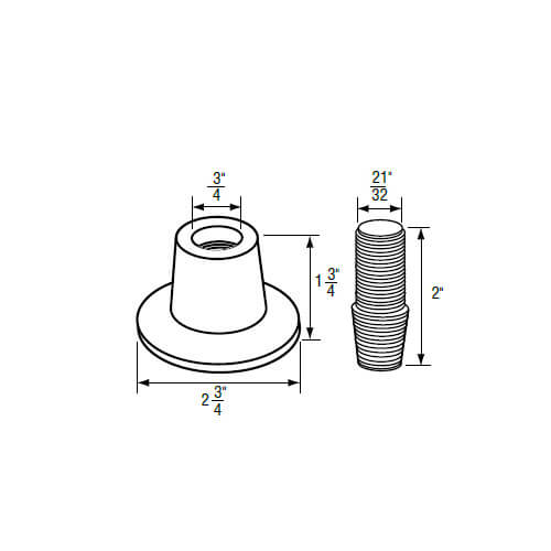 Main product image of 3/4" IPS Chrome-Plated Zinc Escutcheon (2-3/4" OD) with Nipple (Universal Fit), SH1707