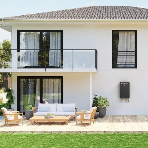 Main product image of SmartHome 140,000 BTU Outdoor Tankless Water Heater w/ Voice Commands (6.8 GPM, LP)