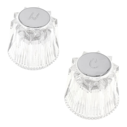Main product image of Price Pfister Old Style Windsor Faucet Handles for Lav/Kitchen, Pair (Clear/Chrome), SH2751