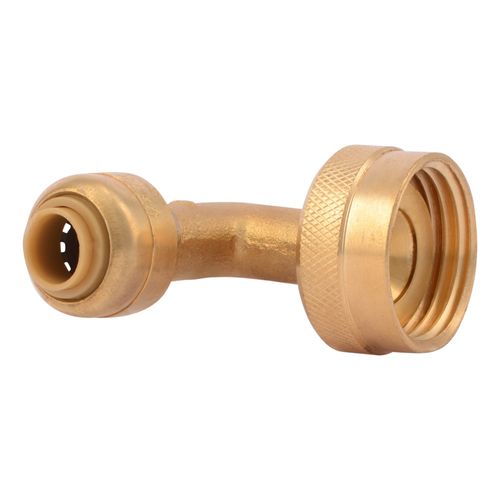Main product image of 1/4" SharkBite x 3/4" Garden Hose Nut 90-Degree Elbow (Lead Free), U2276LFA