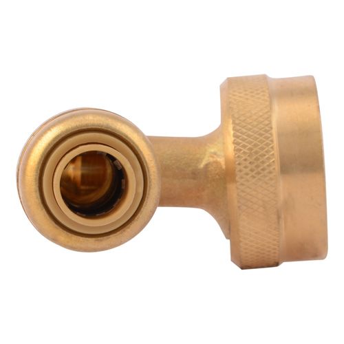 Main product image of 1/4" SharkBite x 3/4" Garden Hose Nut 90-Degree Elbow (Lead Free), U2276LFA