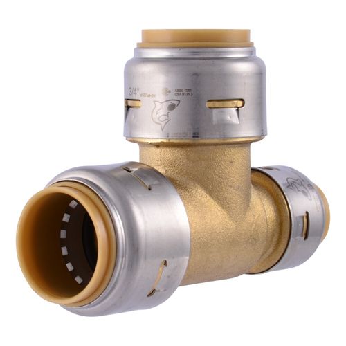 Main product image of 3/4" x 1/2" x 3/4" SharkBite Max Reducing Tee (Lead Free), UR444A