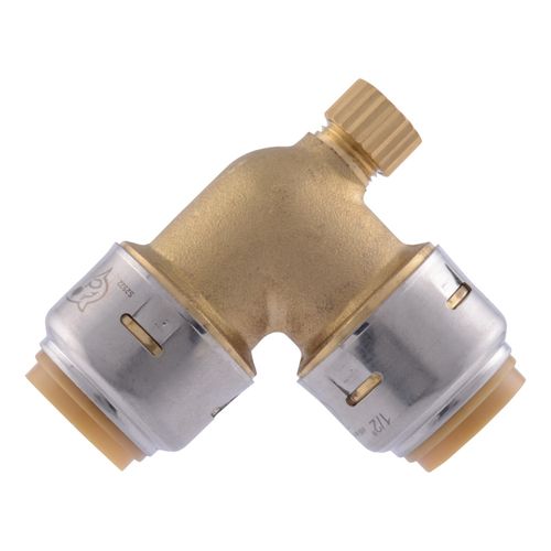 Main product image of 1/2" SharkBite Max Elbow with 1/8" NPSM Thread Drain/Vent (Lead Free), UR5248A