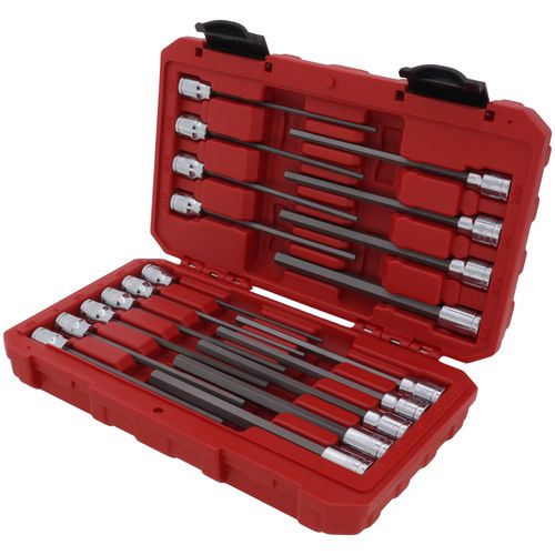 Main product image of 3/8" Drive Long Hex Bit Socket Set, 19-Piece (1/8-3/8", 3-10mm)