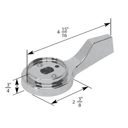 Main product image of Mixet Single Lever Temperature Control Handle with Limit Stop for Tub/Shower (Chrome)
