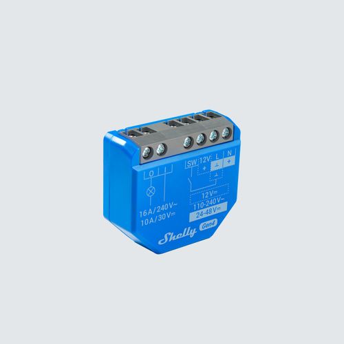 Main product image of 1 Gen4 1-Channel Smart Relay Switch, Dry Contacts, 16A, Compatible with Google Home & Alexa (Blue) (Pack of 2)