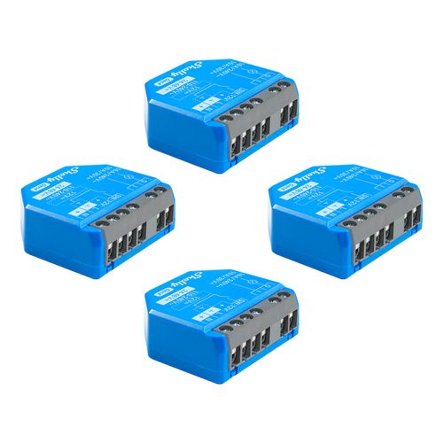 Main product image of 1 Gen4 1-Channel Smart Relay Switch, Dry Contacts, 16A, Compatible with Google Home & Alexa (Blue) (Pack of 4)