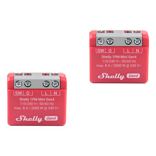 Main product image of 1 Mini Gen4 1-Channel Wi-Fi Smart Relay Mini (Pack of 2)