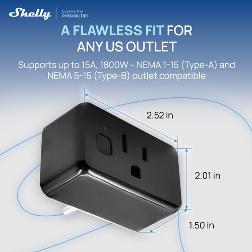 Main product image of Gen4 Wi-Fi Smart Plug with Power Monitoring (Black)