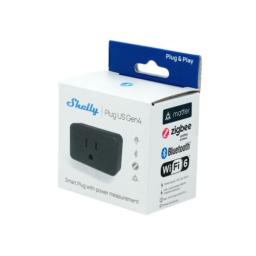 Main product image of Gen4 Wi-Fi Smart Plug with Power Monitoring (Black)