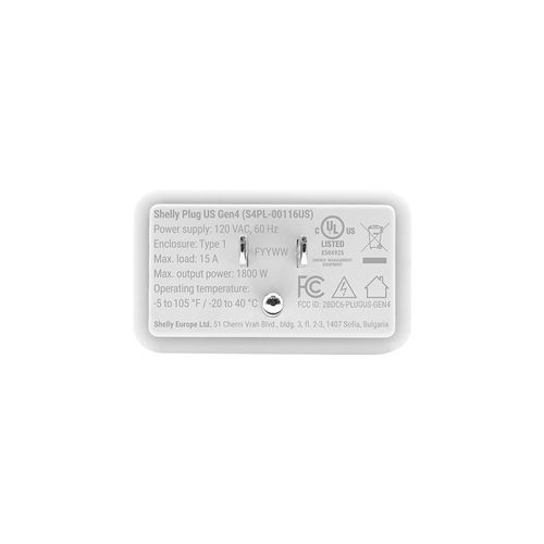 Main product image of Gen4 Wi-Fi Smart Plug with Power Monitoring (White)