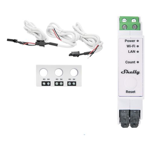 Main product image of Pro 3-Phase Energy Monitor with 3x 63A Current Transformers, DIN Rail