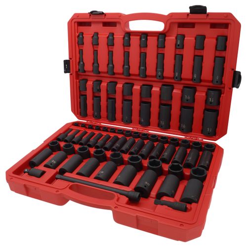 Main product image of 1/2" Drive 6-Point Impact Socket Set, 87-Piece (5/16 - 1-1/4", 8-32mm)