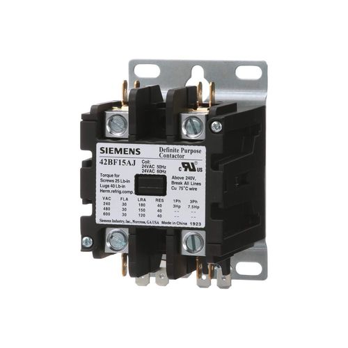 Main product image of Definite Purpose Contactor, 30A, 2-Pole, Open, 110–120 VAC Coil