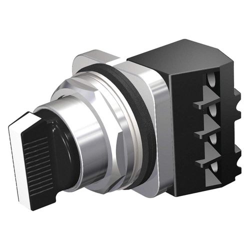 Main product image of 30 mm Selector Switch, 2-Position Maintained, 1NO/1NC, Watertight/Oiltight, A600/P600 (Chrome)