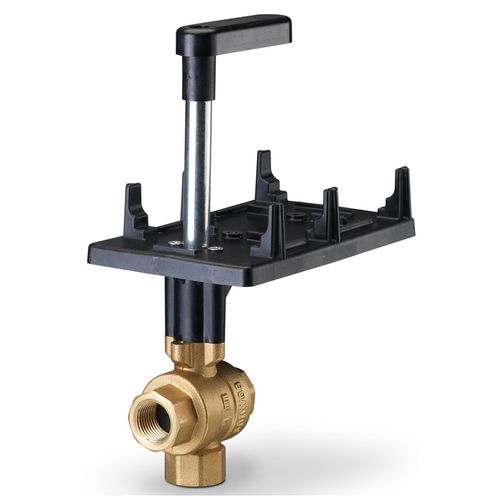 Main product image of 1/2" 3-Way Brass Water Mixing Ball Valve Body (0.4 Cv)