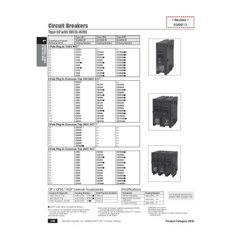 Main product image of QP/MP Series 100 Amp 3-Pole Circuit Breaker, Plug-In, 240V, 10kAIC