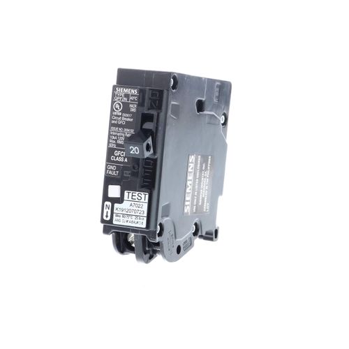 Main product image of QF120AN 20 Amp 1-Pole Plug-On Neutral GFCI Circuit Breaker, 120 V, 10 kA