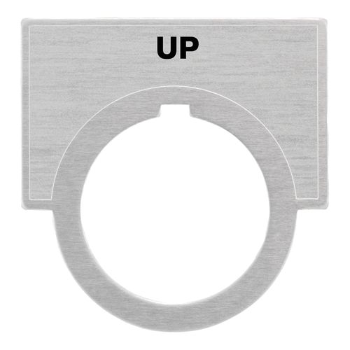 Main product image of "UP" Inscribed Brushed Aluminum Legend Plate, 52NL09