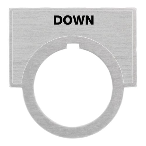 Main product image of "DOWN"Inscribed Brushed Aluminum Legend Plate, 52NL10