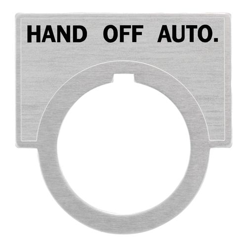 Main product image of "HAND-OFF-AUTO" Inscribed Brushed Aluminum Legend Plate, 52NL37