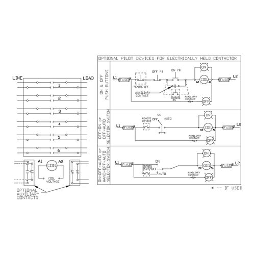 Main product image of 6 Pole, 30 Amp, 120V Normally Open Lighting Contactor, LCE00C006120A