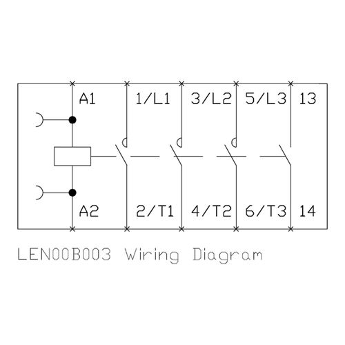 Main product image of 3 Pole, 20 Amp, 120V Normally Open Lighting Contactor, LEN00B003120B