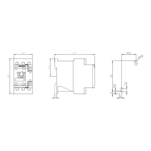 Main product image of 3 Pole, 30 Amp, 120V Normally Open Lighting Contactor, LEN00C003120B