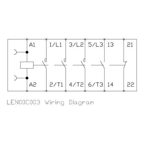 Main product image of 3 Pole, 30 Amp, 120V Normally Open Lighting Contactor, LEN00C003120B