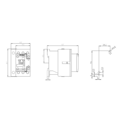Main product image of 4 Pole, 30 Amp, 120V Normally Open Lighting Contactor, LEN00C004120B