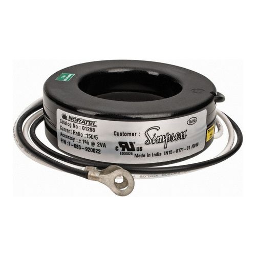 Main product image of 2 VA Burden, 150 Amp AC Input, 5 Amp AC Output, 50 to 400 Hz, Panel Meter Donut Current Transformer, 1298