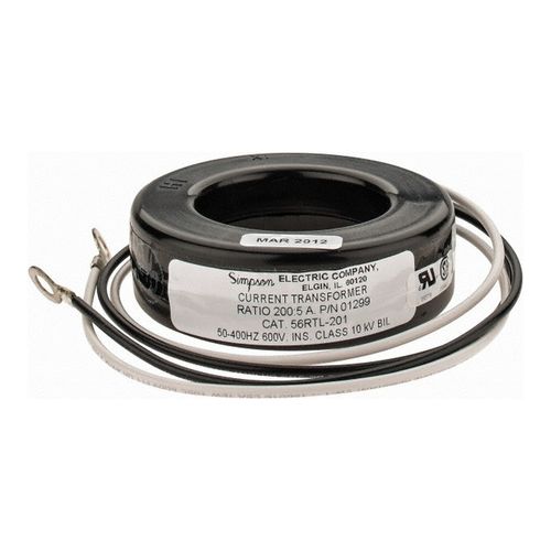 Main product image of 2 VA Burden, 200 Amp AC Input, 5 Amp AC Output, 50 to 400 Hz, Panel Meter Donut Current Transformer, 1299