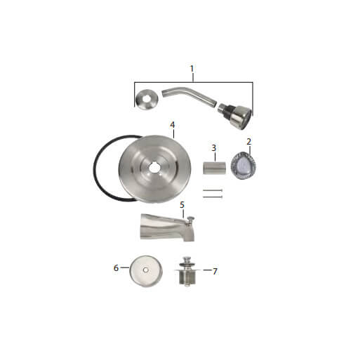 SK0236B Brasscraft SK0236B Moen Complete Kit Chateau Tub/Shower