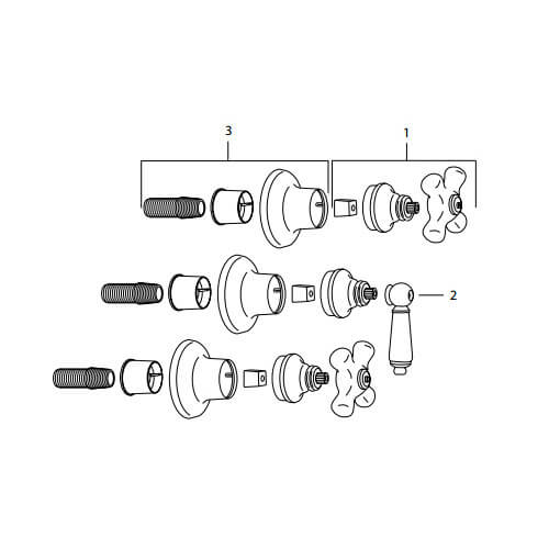 SK0387 Brasscraft SK0387 Universal Universal Fit Tub/Shower Trim Kit