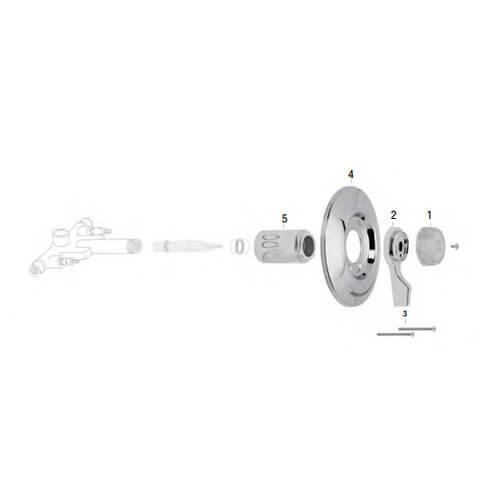 SKD0206D Brasscraft SKD0206D Mixet Single Handle Tub/Shower Trim Kit