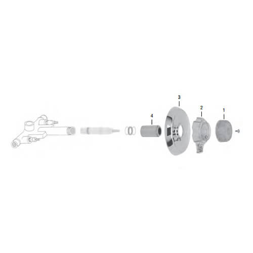 Main product image of Mixet Single Handle Tub/Shower Trim Kit
