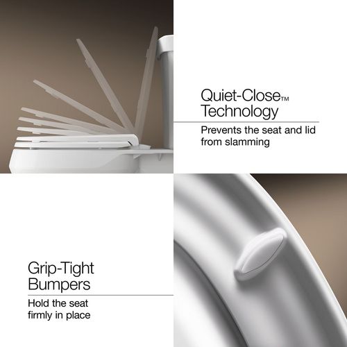Main product image of Cachet ReadyLatch Quiet-Close Elongated Toilet Seat (White), K-4636-RL-0